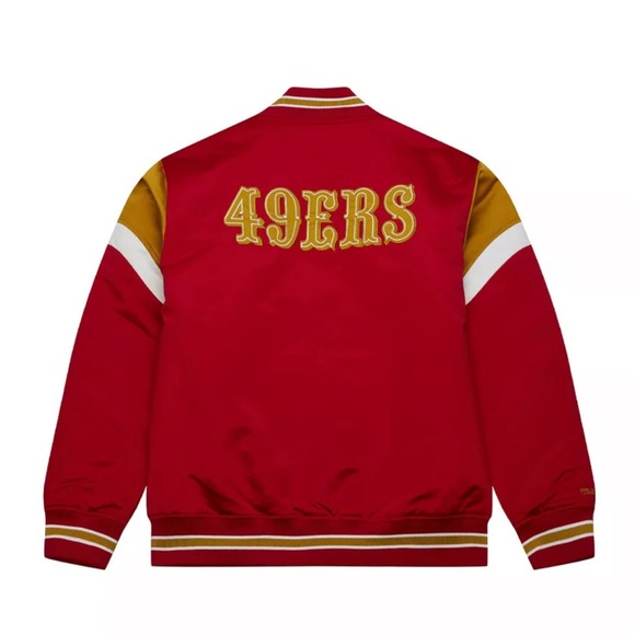 Mitchell & Ness San Francisco 49ers Heavyweight (Red) Satin Jacket - Picture 2 of 2